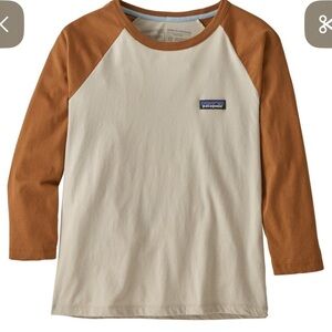 Patagonia Long Sleeve Tee - Cream and Brown